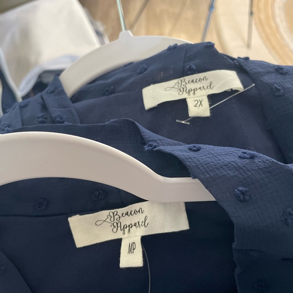 BEACON APPAREL Navy blue blouse - Picture 4 of 7